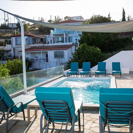 Villa Luna Private Heated Hydro Pool Bbq Beach 4Min Agia Marina Mikrolimanou Eksteriør bilde