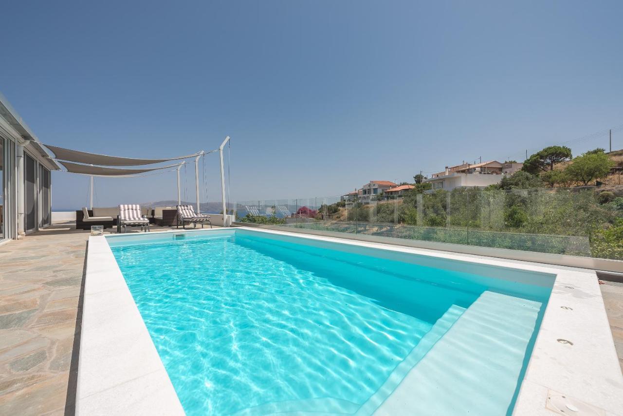Villa Luna Private Heated Hydro Pool Bbq Beach 4Min Agia Marina Mikrolimanou Eksteriør bilde