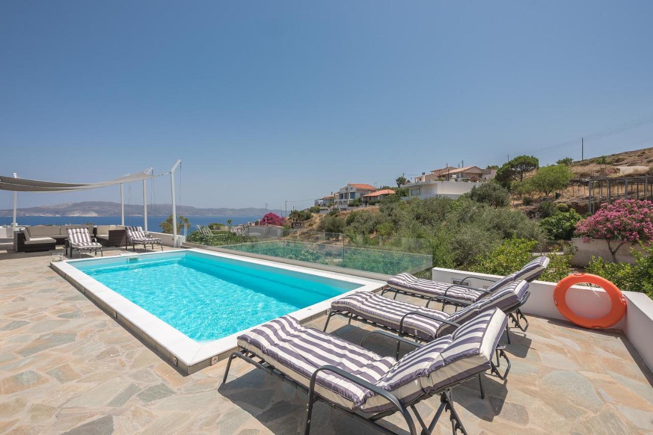 Villa Luna Private Heated Hydro Pool Bbq Beach 4Min Agia Marina Mikrolimanou Eksteriør bilde