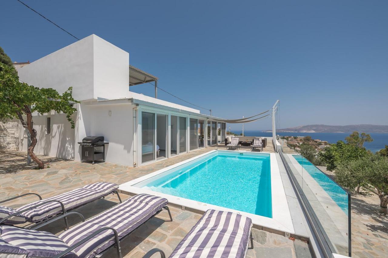 Villa Luna Private Heated Hydro Pool Bbq Beach 4Min Agia Marina Mikrolimanou Eksteriør bilde