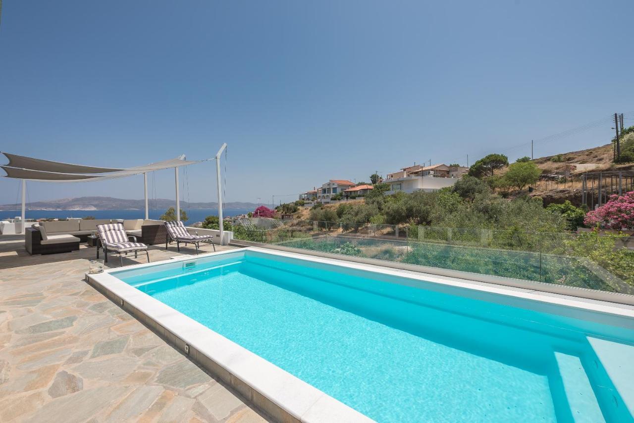 Villa Luna Private Heated Hydro Pool Bbq Beach 4Min Agia Marina Mikrolimanou Eksteriør bilde
