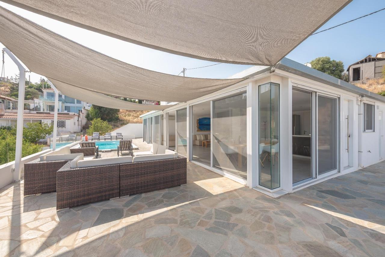 Villa Luna Private Heated Hydro Pool Bbq Beach 4Min Agia Marina Mikrolimanou Eksteriør bilde