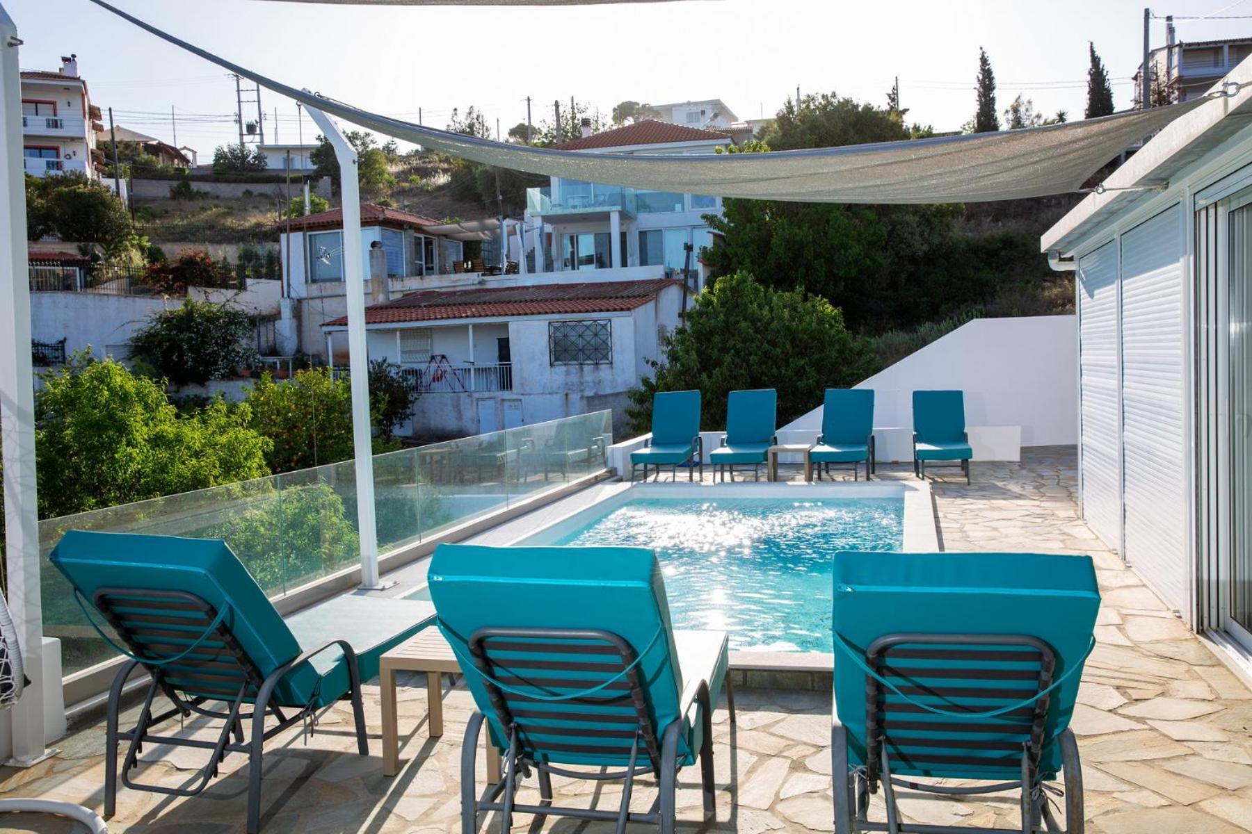 Villa Luna Private Heated Hydro Pool Bbq Beach 4Min Agia Marina Mikrolimanou Eksteriør bilde